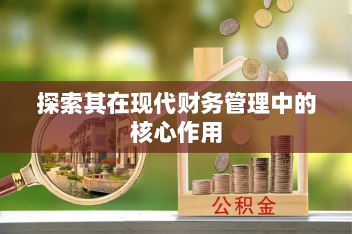 拱墅探索其在现代财务管理中的核心作用